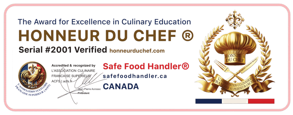 contact - safe food handler Honneur Du Chef